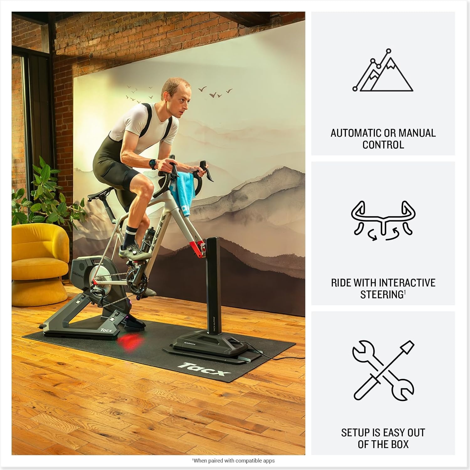 image:imageGarmin TacX Alpine Gradient Simulator for Indoor Training Works with TacX NEO 3M and 2T Smart Trainers Automatically Responds to Virtual Grade Changes