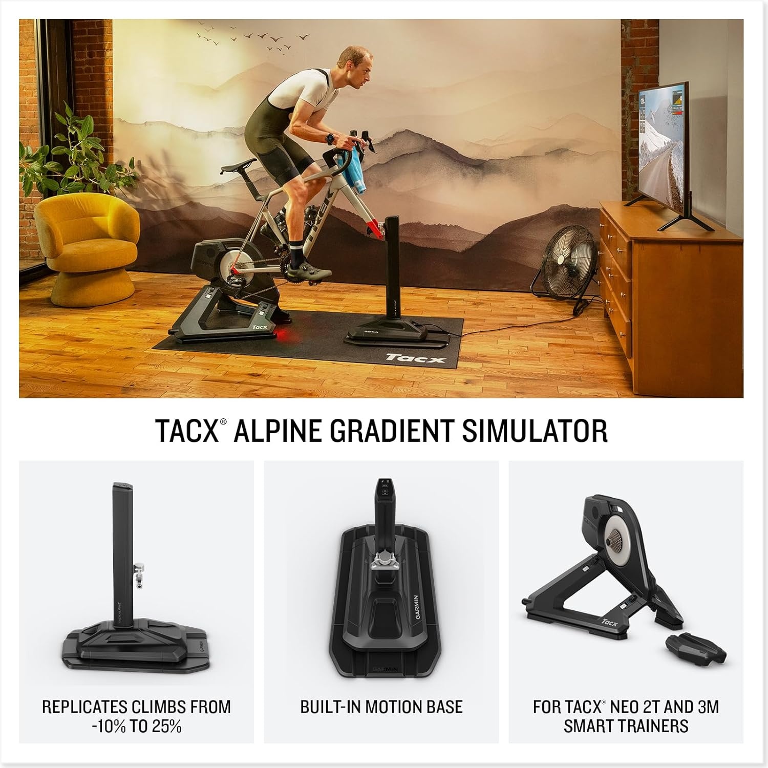 image:imageGarmin TacX Alpine Gradient Simulator for Indoor Training Works with TacX NEO 3M and 2T Smart Trainers Automatically Responds to Virtual Grade Changes