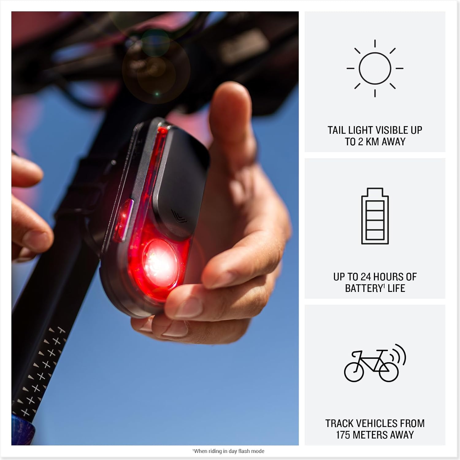 image:imageGarmin Varia RearVue 820 Advanced Rearview Radar amp Tail Light Enhanced Visibility amp Awareness for Cyclists Advanced Vehicle Tracking amp Brake Light Up to 24 Hrs of Battery Life in Day Flash Mode Powerful Rear Radar Detects Vehicles Up to 175 M Bright Tail Light Visible Up to 2 Km Integrated BrakeLight Alert