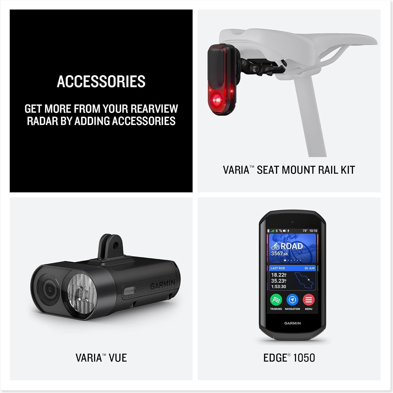 image:imageGarmin Varia RearVue 820 Advanced Rearview Radar amp Tail Light Enhanced Visibility amp Awareness for Cyclists Advanced Vehicle Tracking amp Brake Light Up to 24 Hrs of Battery Life in Day Flash Mode Powerful Rear Radar Detects Vehicles Up to 175 M Bright Tail Light Visible Up to 2 Km Integrated BrakeLight Alert