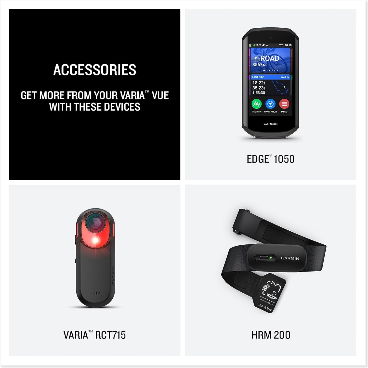 image:imageGarmin Varia Vue Cycling Headlight and 4k Camera Light Intensity up to 600 Lumens CrystalClear Video Recording Incident Detection While Cycling 4k30fps Recording Automatic Incident Detection Saves Clips Microsd Required