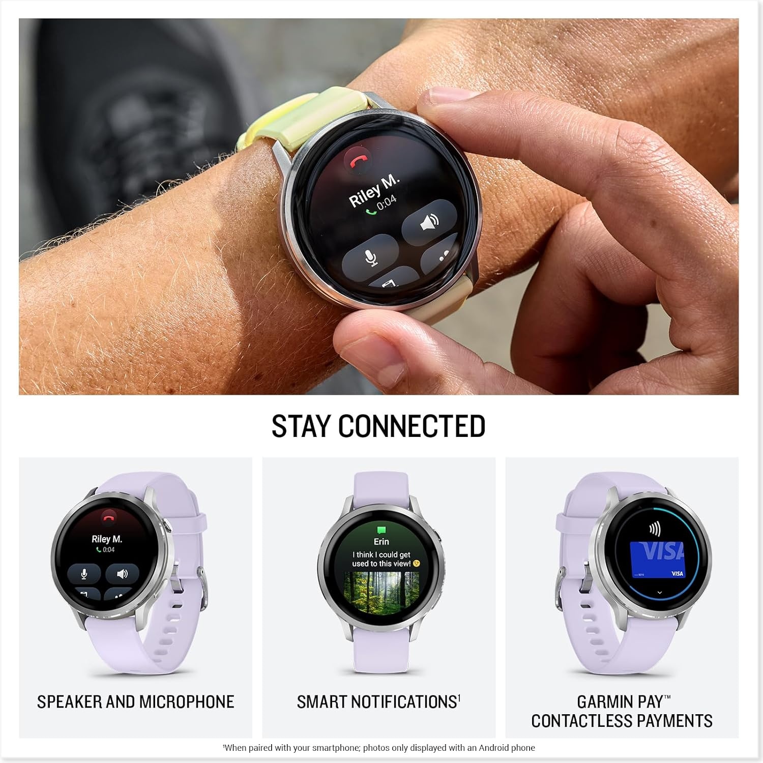 image:imageGarmin Venu 4 45mm Advanced Health and Fitness GPS Smartwatch Bright and Colorful Display Builtin Flashlight 12 Days of Battery Life Slate with Black Silicone Band 45mm Amoled GPS Smartwatch Builtin Flashlight Up to 12 Days Battery SPO2 Wrist Hr Garmin PayPeriwinkle