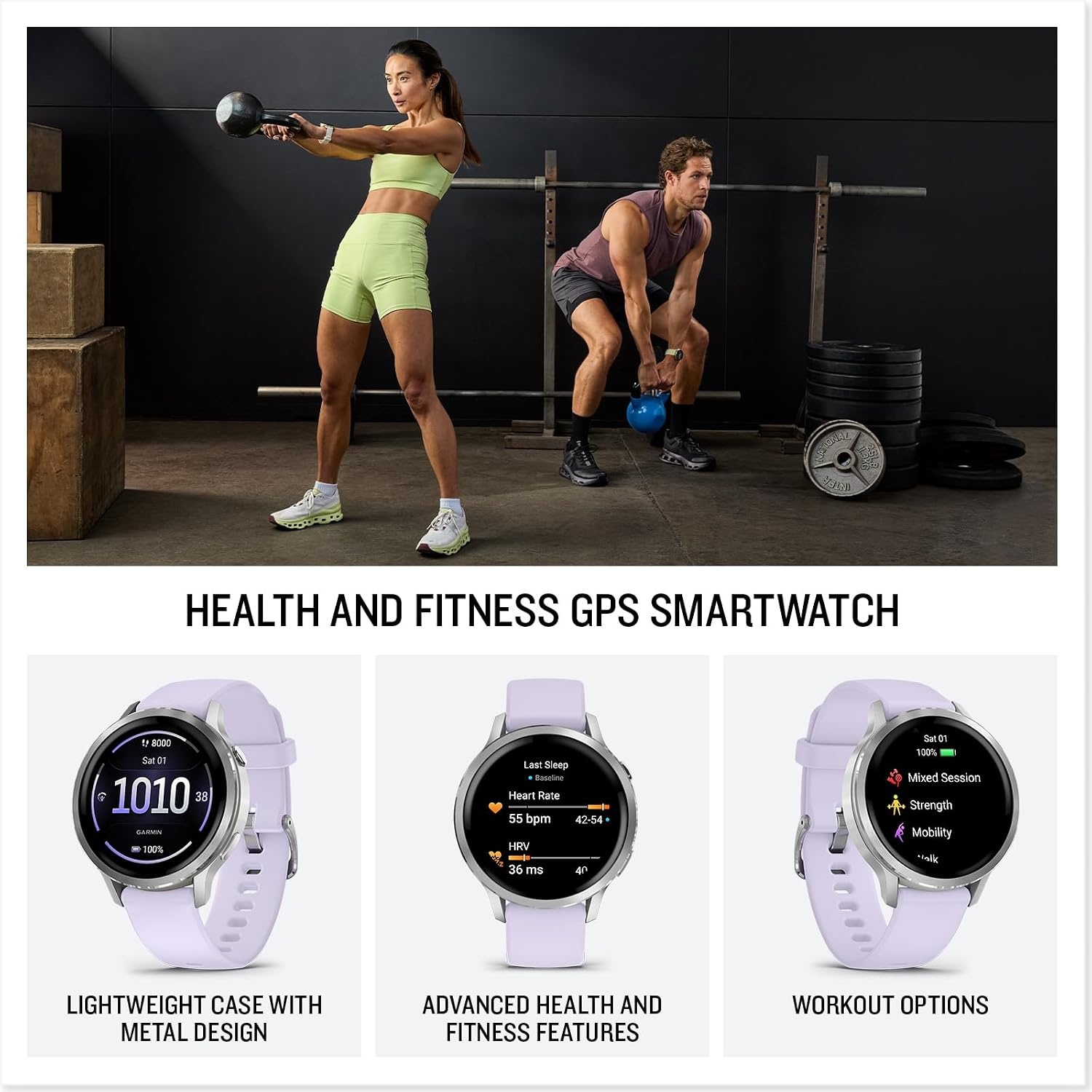 image:imageGarmin Venu 4 45mm Advanced Health and Fitness GPS Smartwatch Bright and Colorful Display Builtin Flashlight 12 Days of Battery Life Slate with Black Silicone Band 45mm Amoled GPS Smartwatch Builtin Flashlight Up to 12 Days Battery SPO2 Wrist Hr Garmin PayPeriwinkle