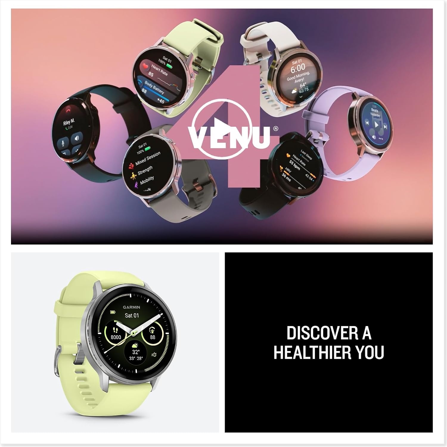 image:imageGarmin Venu 4 45mm Advanced Health and Fitness GPS Smartwatch Bright and Colorful Display Builtin Flashlight 12 Days of Battery Life Slate with Black Silicone Band 45mm Amoled GPS Smartwatch Builtin Flashlight Up to 12 Days Battery SPO2 Wrist Hr Garmin PayCitron