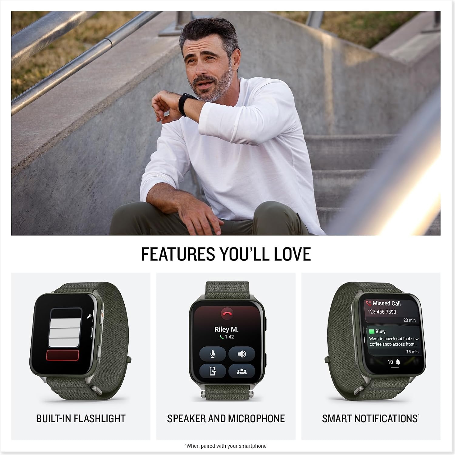 image:imageGarmin Venu X1 Thin and Lightweight GPS Smartwatch AMOLED Display Advanced Health and Fitness Features Black with Slate Titanium Caseback and ComfortFit Nylon Band 2 Amoled Display 8mm Thin Case Titanium Caseback Comfortfit Nylon Band Up to 8 Days Battery 5 AtmMoss