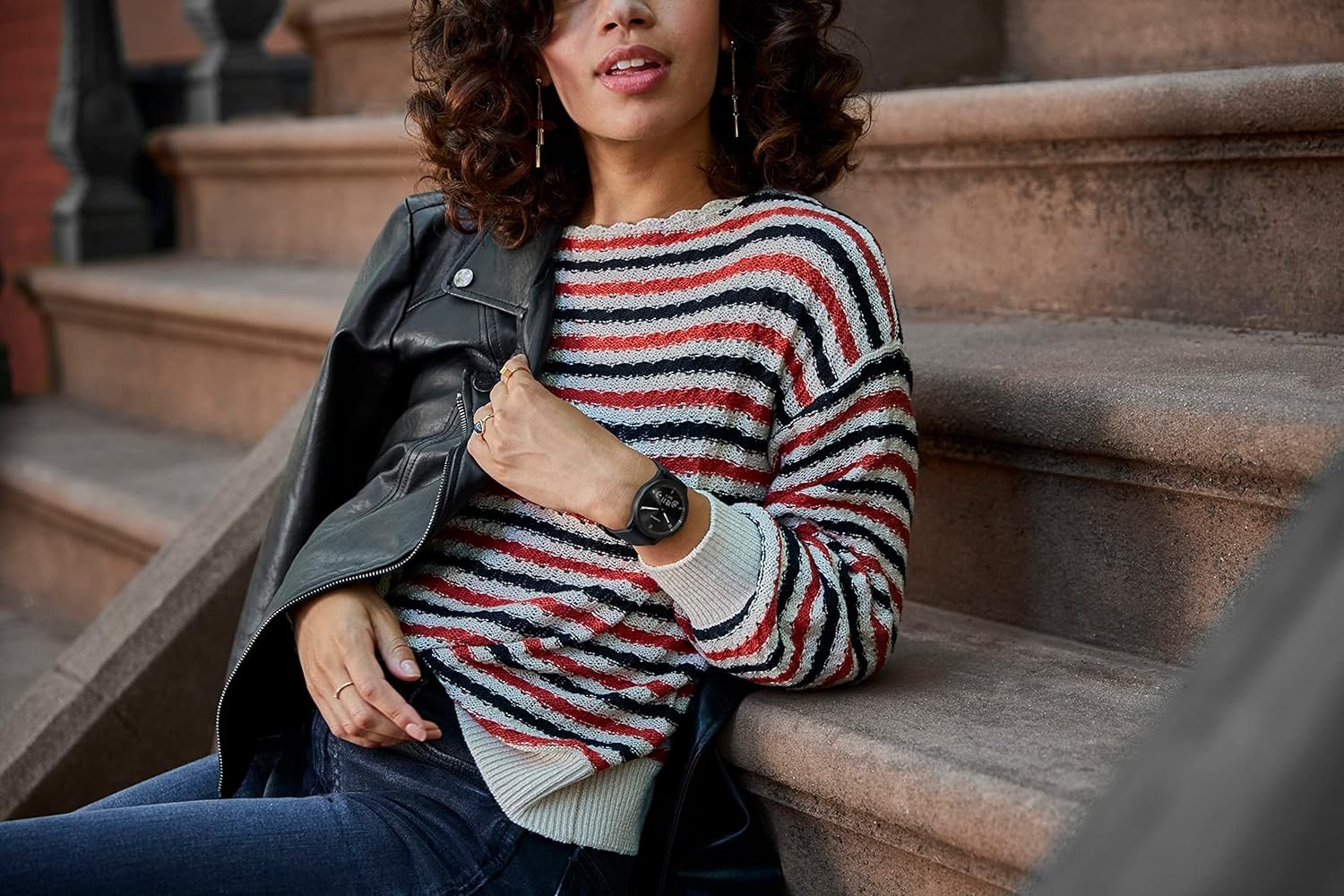 image:imageGarmin vivomove Sport Hybrid Smartwatch Health and Wellness Features Touchscreen BlackBlack