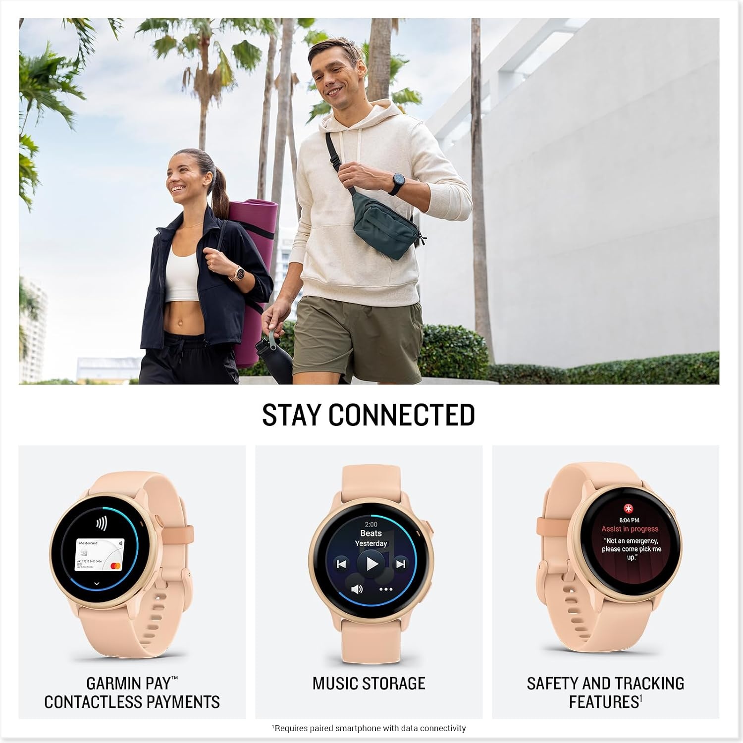 image:imageGarmin vvoactive 6 Health and Fitness GPS Smartwatch AMOLED Display Up to 11 Days Battery Metallic Jasper Green with Matching Band 42mm GPS Smartwatch 12 Amoled Up to 11 Days Battery Metallic Jasper Green with Matching BandPink Dawn