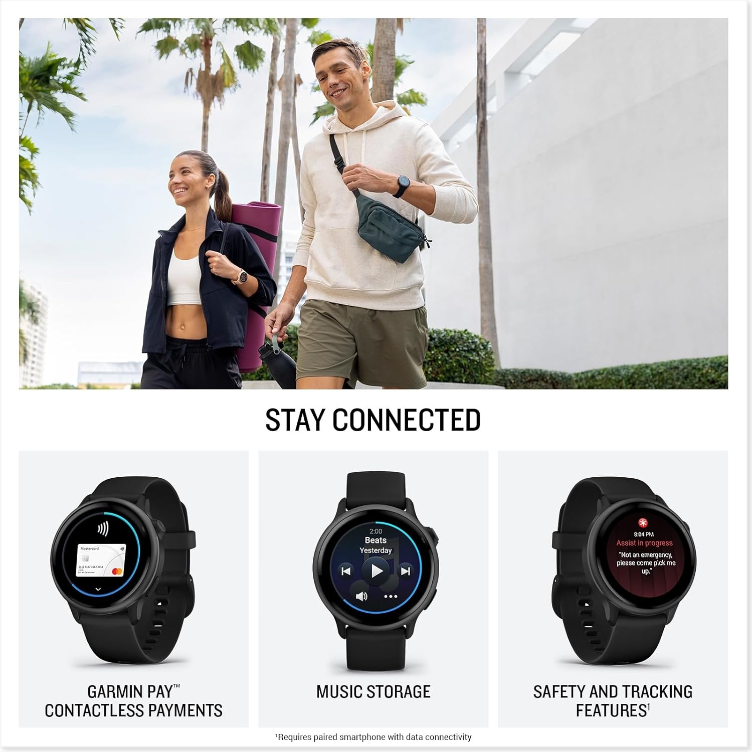 image:imageGarmin vvoactive 6 Health and Fitness GPS Smartwatch AMOLED Display Up to 11 Days Battery Metallic Jasper Green with Matching Band 42mm GPS Smartwatch 12 Amoled Up to 11 Days Battery Metallic Jasper Green with Matching BandSlate with Black