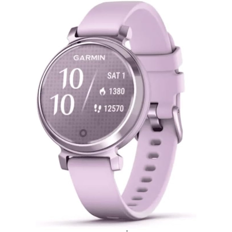 image:imageGarmin Lily 2 Small and Stylish Smartwatch Hidden Display Patterned Lens Up to 5 Days Battery Life CoconutLilac