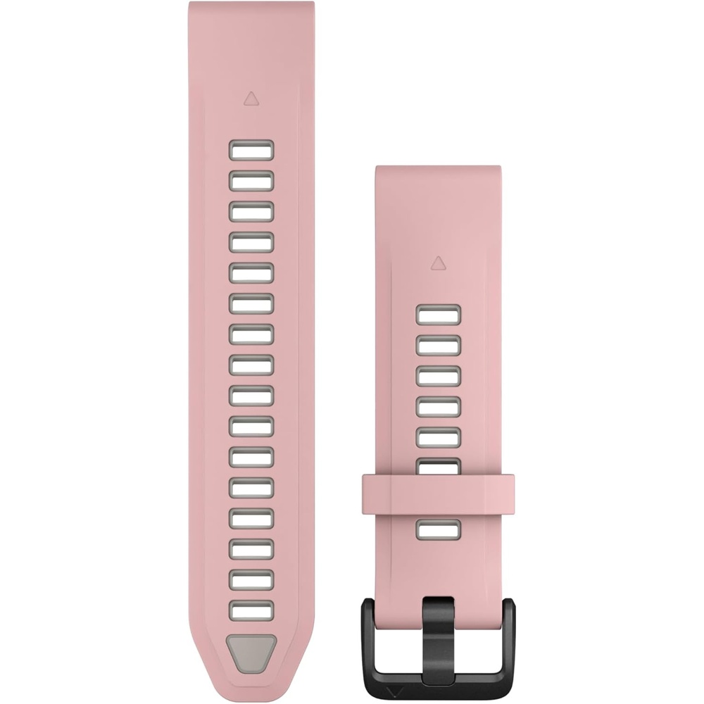 image:imageGarmin QuickFit 20mm BlackPebble Gray Silicone BandDust RoseFog Gray