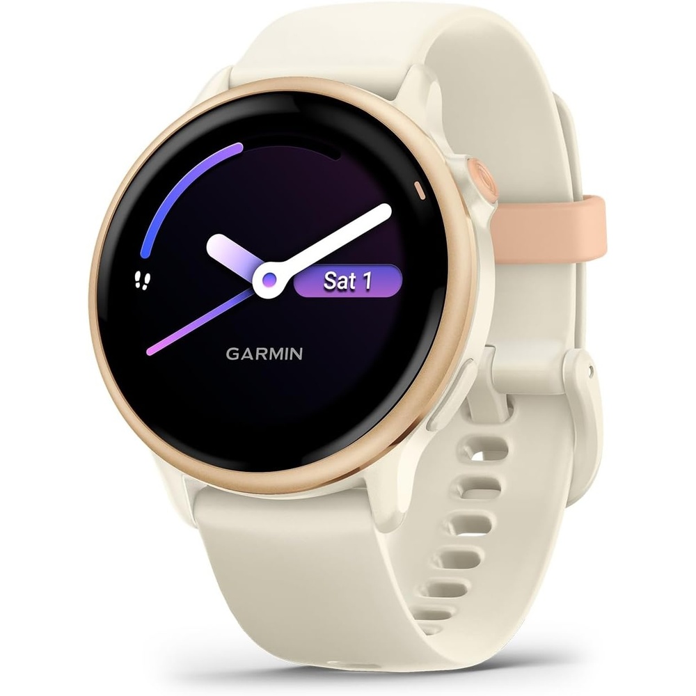 image:imageGarmin vvoactive 6 Health and Fitness GPS Smartwatch AMOLED Display Up to 11 Days Battery Metallic Jasper Green with Matching Band 42mm GPS Smartwatch 12 Amoled Up to 11 Days Battery Metallic Jasper Green with Matching BandPink Dawn with Bone