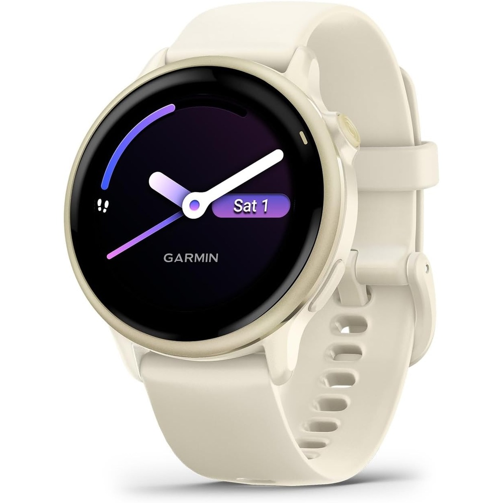 image:imageGarmin vvoactive 6 Health and Fitness GPS Smartwatch AMOLED Display Up to 11 Days Battery Metallic Jasper Green with Matching Band 42mm GPS Smartwatch 12 Amoled Up to 11 Days Battery Metallic Jasper Green with Matching BandLunar Gold with Bone