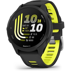 Garmin Forerunner® 170 Music, GPS Running Smartwatch, Advanced Training Metrics and Recovery Insights Plus Music Storage, Black with Black/Amp Yellow Band(Black with Amp Yellow)