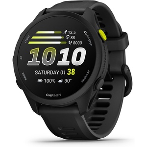Garmin Forerunner® 170 Music, GPS Running Smartwatch, Advanced Training Metrics and Recovery Insights Plus Music Storage, Black with Black/Amp Yellow Band(Black)